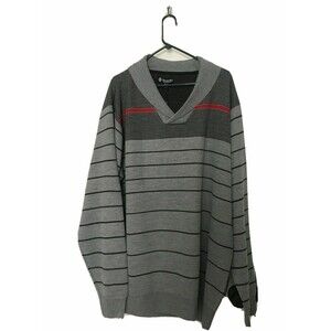 Akademiks Men's Big & Tall Striped Cardigan Sweater Size 4XL Multi-Color